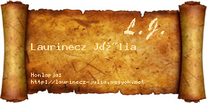 Laurinecz Júlia névjegykártya